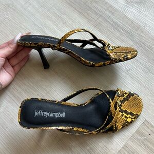 jeffrey campbell Danah snakeskin mini heels